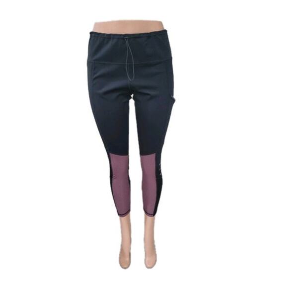 Nike Dri-FIT ADV Run Division Epic Luxe 7/8 Tight Women's Size‎ XL Black Maroon - Picture 1 of 14